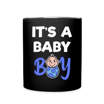 Breastfeeding Baby Statement Pregnant Family Offspring - Full Colour Mug - black - Front