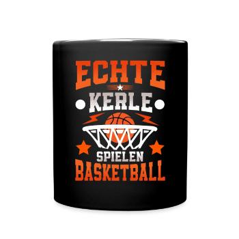 Basketball Basketballer - Tasse einfarbig - Schwarz - Vorne