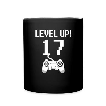 17th birthday Level up - Full Colour Mug - black - Front