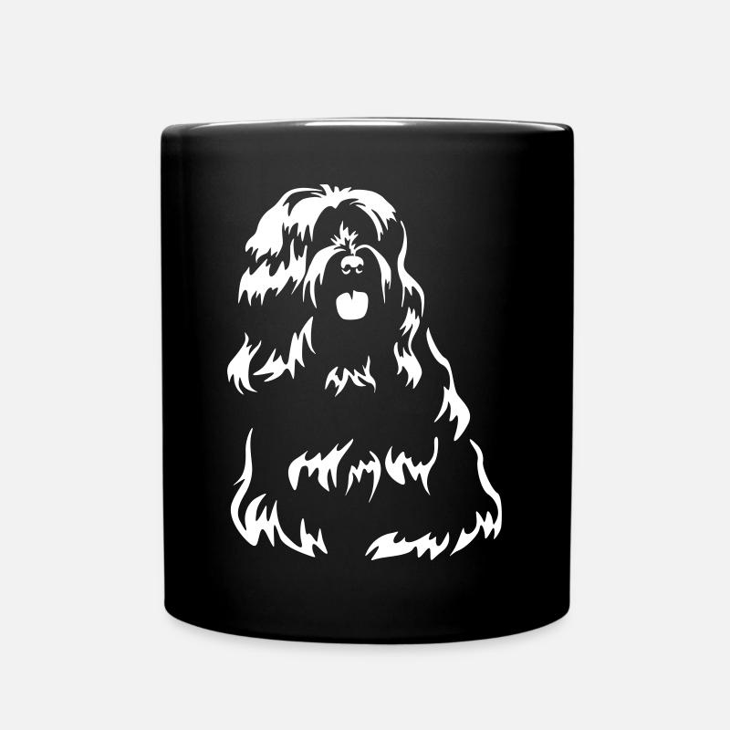 Tibet Terrier "Black Edition" - Tasse einfarbig - Schwarz