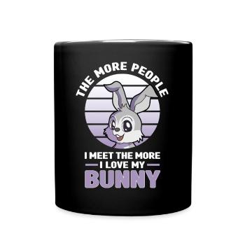 Hase - Tasse einfarbig - Schwarz - Vorne