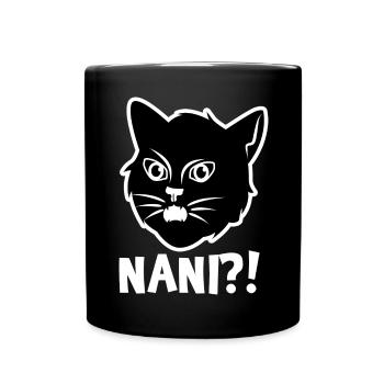 Manga Cat Anime Saying Comic Cartoon Japan - Full Colour Mug - black - Front