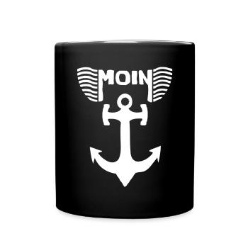 Moin - Tasse einfarbig - Schwarz - Vorne