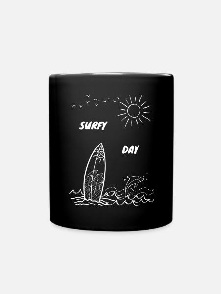 surf, Surfy Day - Tasse einfarbig - Schwarz