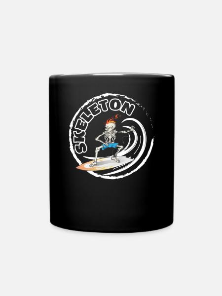 Skeleton Surf - Tasse einfarbig - Schwarz