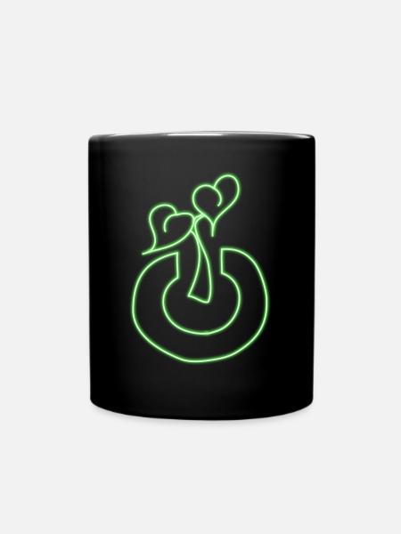 Abschalten Pflanze - Tasse einfarbig - Schwarz