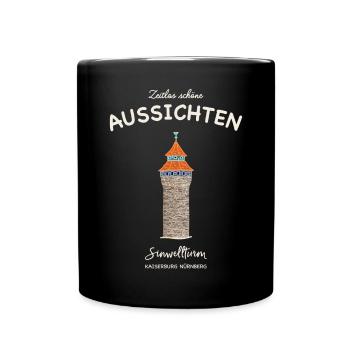 Nuremberg Kaiserburg Sinwellturm, Beautiful views - Full Colour Mug - black - Front