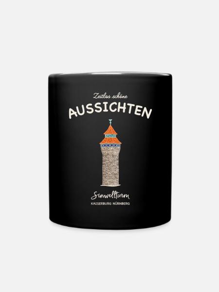 Nürnberg Kaiserburg Sinwellturm, Schöne Aussichten - Tasse einfarbig - Schwarz