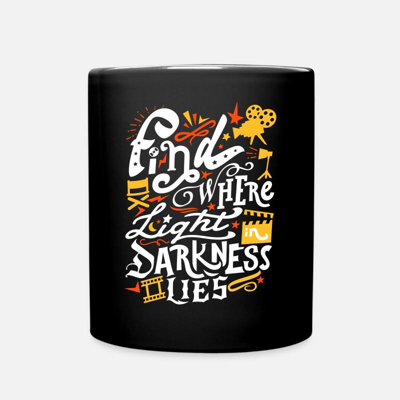 Find where light - Tasse einfarbig - Schwarz