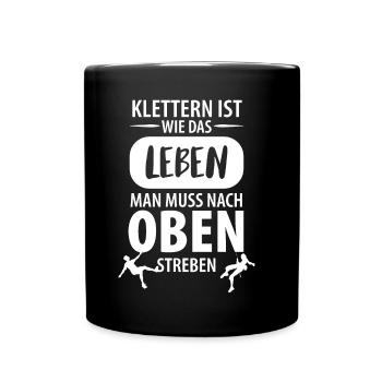 Vintage Bouldern Boulderer Klettern Kletterer - Tasse einfarbig - Schwarz - Vorne