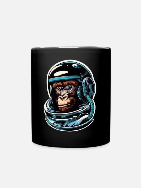 Singe de l’espace - Mug uni - noir