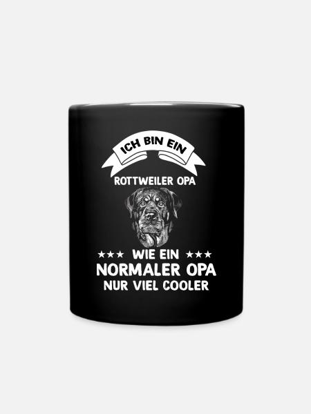Ich bin ein Rottweiler Opa - Tasse einfarbig - Schwarz