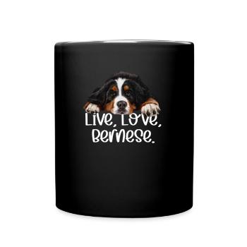 Berner Sennenhund - Tasse einfarbig - Schwarz - Vorne