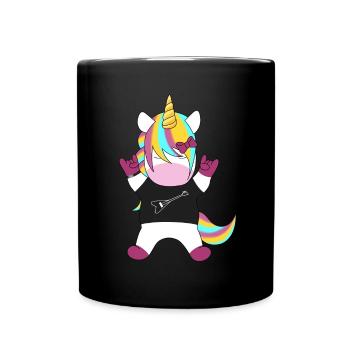 Licorne métallique - Mug uni - noir - Devant
