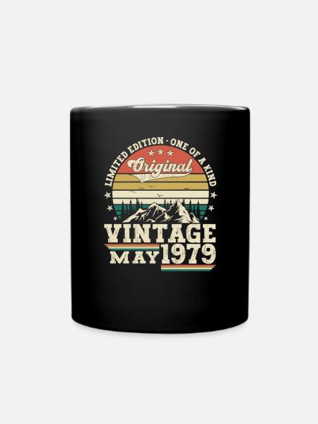 44. Geburtstag Mann Mai Jahrgang 1979 Vintage - Tasse einfarbig - Schwarz