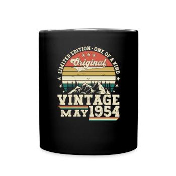 69. Geburtstag Mann Mai Jahrgang 1954 Vintage - Tasse einfarbig - Schwarz - Vorne