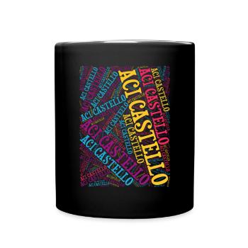 t-shirt Aci Castello word cloud t-shirt - Full Colour Mug - black - Front