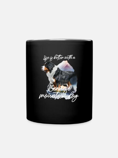 Berner Sennenhund - Tasse einfarbig - Schwarz