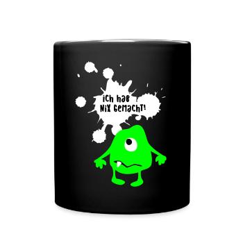 Monsterunschuldig lustige coole Bilder Quotes Fun - Tasse einfarbig - Schwarz - Vorne