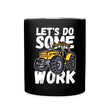Farm Farmer Tractor Statement Field Tractor - Full Colour Mug - black - Front