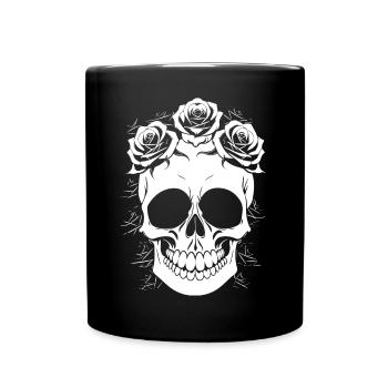 Horreur Crâne Crâne Art Crâne Gothique Heavy Metal - Mug uni - noir - Devant