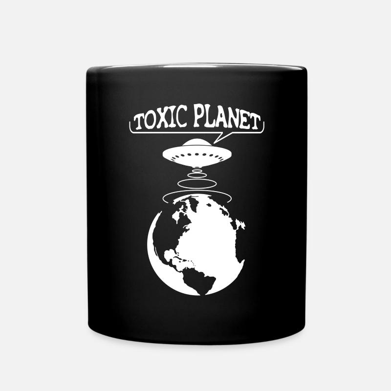Toxic Planet - UFO ecology - Full Colour Mug - black