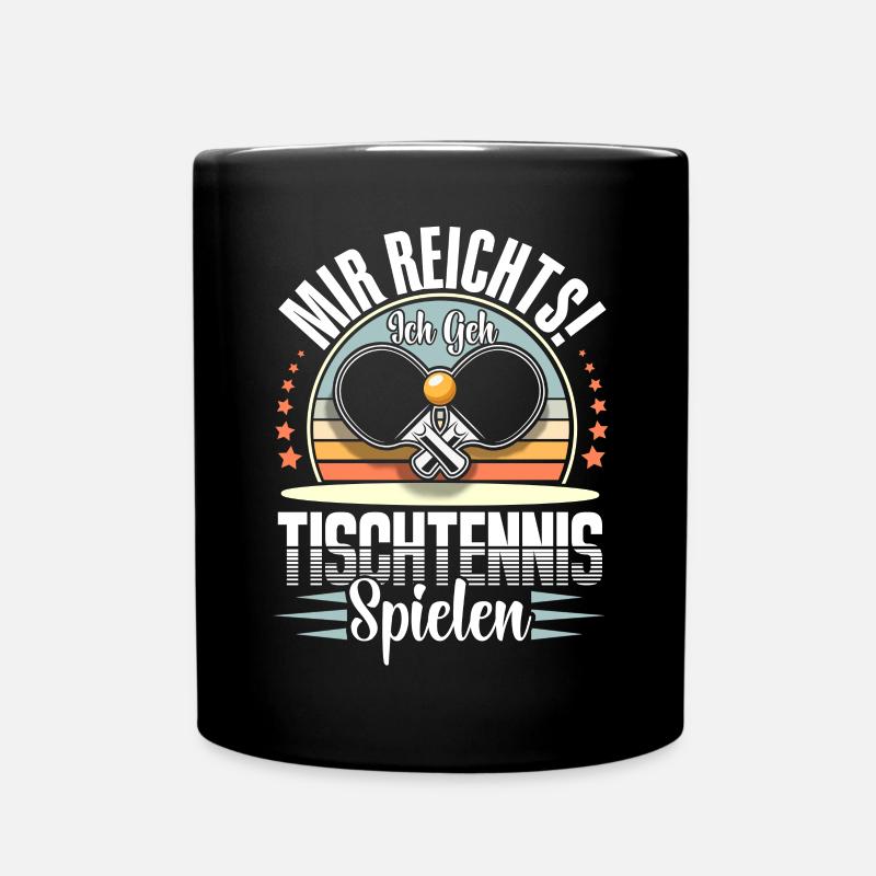 Tischtennis - Tasse einfarbig - Schwarz