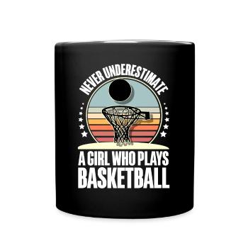 Basketball Basketballerin Frauen - Tasse einfarbig - Schwarz - Vorne