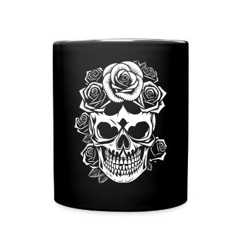 Horreur Crâne Crâne Art Crâne Gothique Heavy Metal - Mug uni - noir - Devant