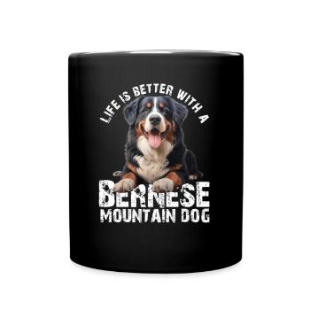 Bouvier bernois - Mug uni - noir - Devant
