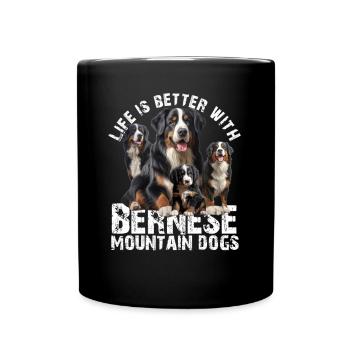 Bouvier bernois - Mug uni - noir - Devant