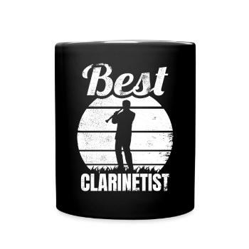 Bester Klarinettist - Tasse einfarbig - Schwarz - Vorne