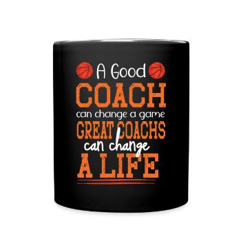 Basketball Spruch Motiv I Basketballer - Tasse einfarbig - Schwarz - Vorne