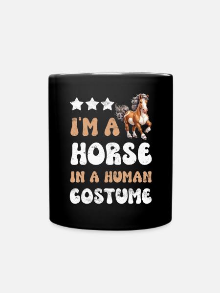 Chevaux à cheval - Mug uni - noir