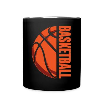 Basketball Basketballer - Tasse einfarbig - Schwarz - Vorne