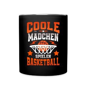 Basketball Basketballerin Frauen Basketball - Tasse einfarbig - Schwarz - Vorne