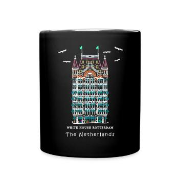 Rotterdam, Weißes Haus am Alten Hafen, Niederlande - Tasse einfarbig - Schwarz - Vorne