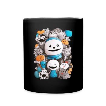 Doodle Guys - Tasse einfarbig - Schwarz - Vorne
