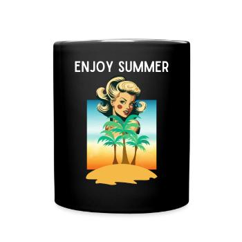 ENJOY SUMMER - Mug uni - noir - Devant