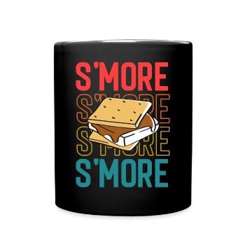 Retro Smore Marshmallow Vintage Camping - Mug uni - noir - Devant