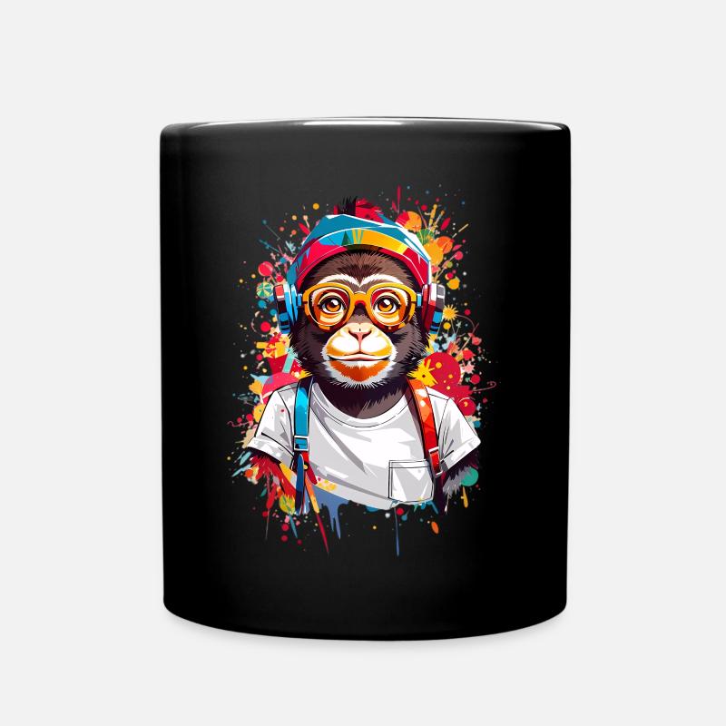 Coole Affe - Tasse einfarbig - Schwarz