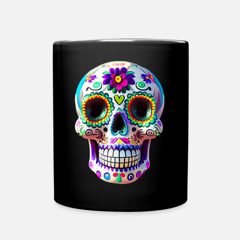 Dia de los Muertos - Tasse einfarbig - Schwarz