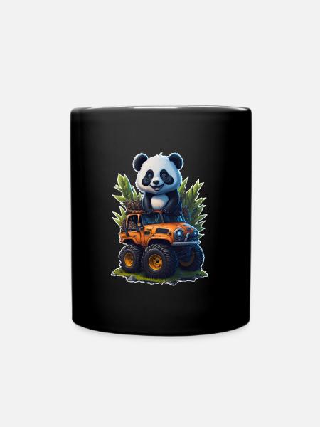 Panda Truck - Tasse einfarbig - Schwarz