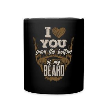 Beard Meme I Love You From My Beard Funny Beard Pu - Mug uni - noir - Devant