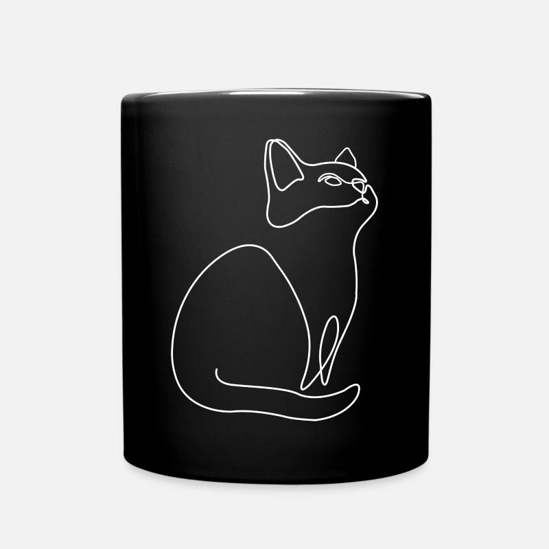 Kätzchen Katze Kater - Tasse einfarbig - Schwarz