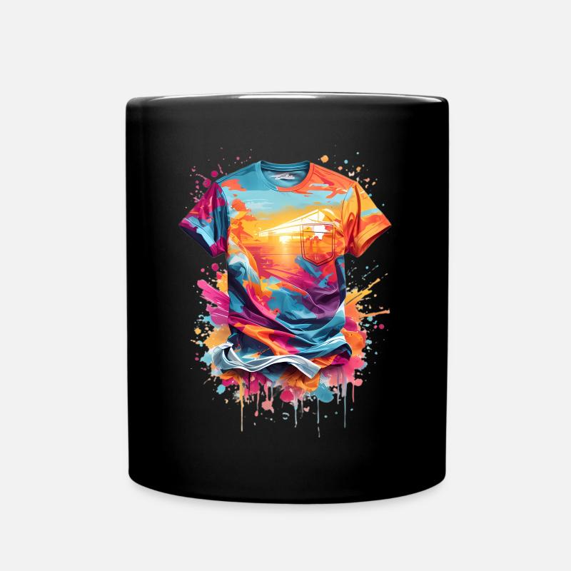 Graffiti T-shirt - Tasse einfarbig - Schwarz