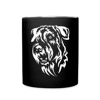 Schnauzer Head « BlackEdition » - Mug uni - noir - Devant
