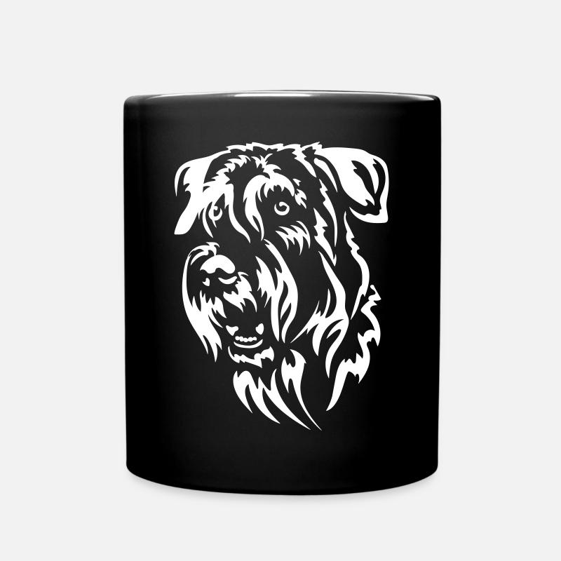 Schnauzer Kopf "BlackEdition" - Tasse einfarbig - Schwarz