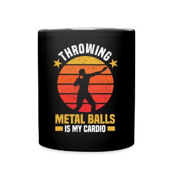 Kugelstoßen Leichtathletik | Sport Athlet Geschenk - Tasse einfarbig - Schwarz - Vorne