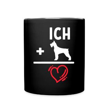 Chien, Cœur, Animal câlin, Animaux domestiques, Animal préféré - Mug uni - noir - Devant
